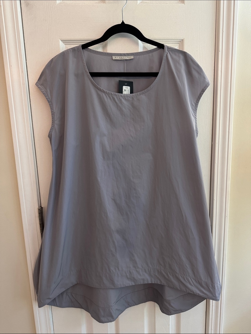 BRYN WALKER Amy Tunic High Low Dove Gray Size Large NWT